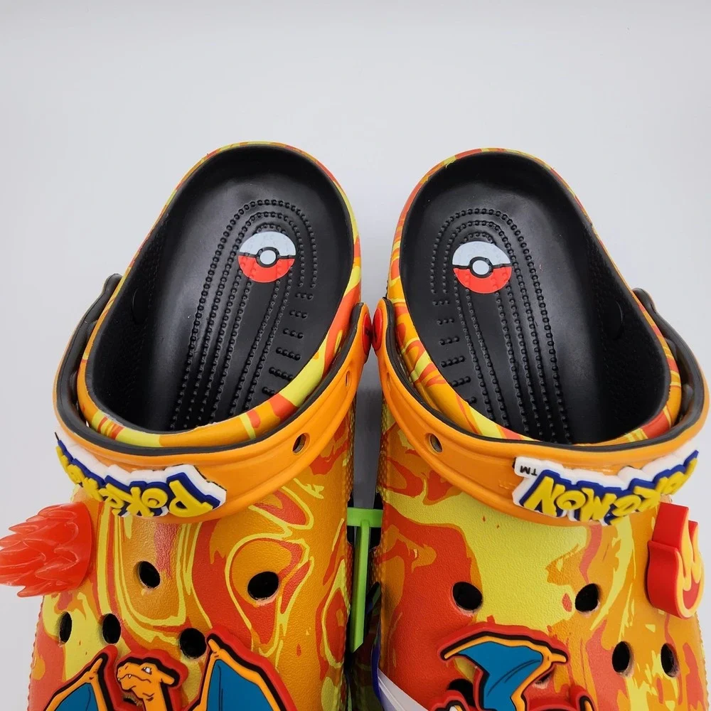 Crocs Pokemon Charizard Classic Clogs Mens 9 Womens 11 Orange‎ Black NEW in Box